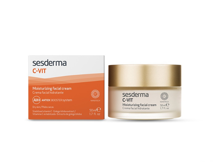 Sesderma Cream C Vit Moisturizing Facial 50ml/ Kem dưỡng ẩm, chống oxy hoá